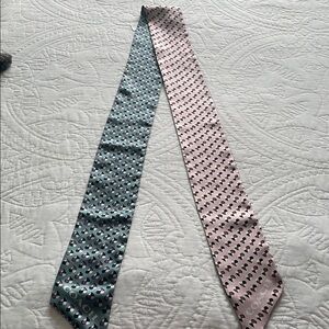 Coach Pink and Teal Silk Twilly